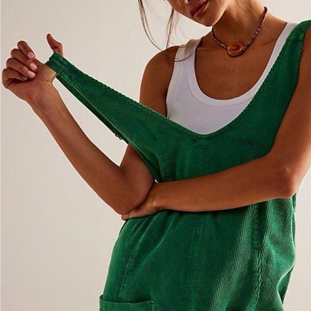 We The Free Green Corduroy Women’s Relaxed Jumpsuit